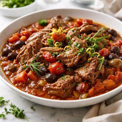 Image of Slow Cooked Crock Pot Roman Lamb