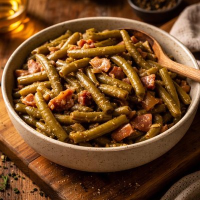 Image of Slow Cooked Green Beans