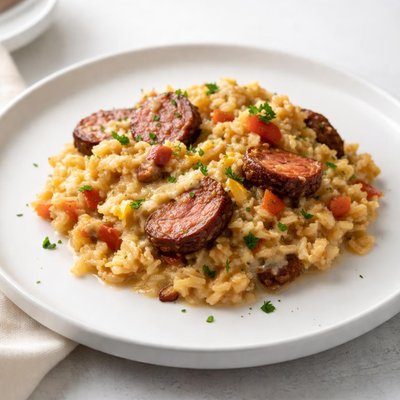 Image of Slow Cooked Kielbasa and Cheese Casserole