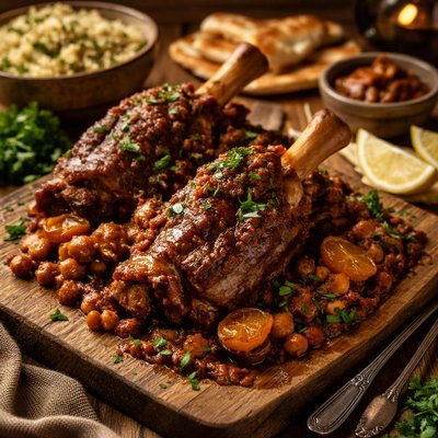 Image of Slow Cooked Moroccan Lamb Shanks