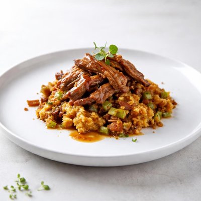 Image of Slow Cooked Pork with Cornbread Stuffing