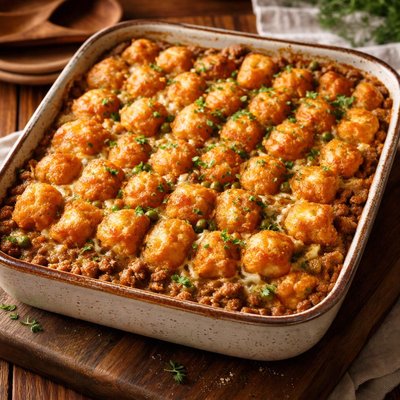 Image of Slow Cooked Tater Tot Casserole