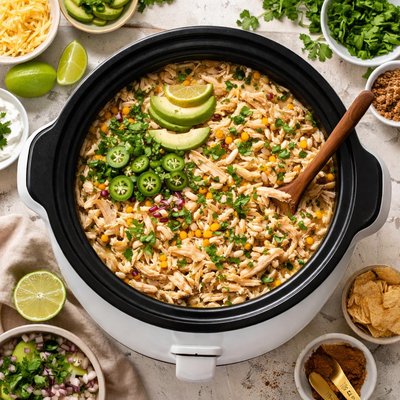 Image of Slow Cooked White Chili Crock Pot