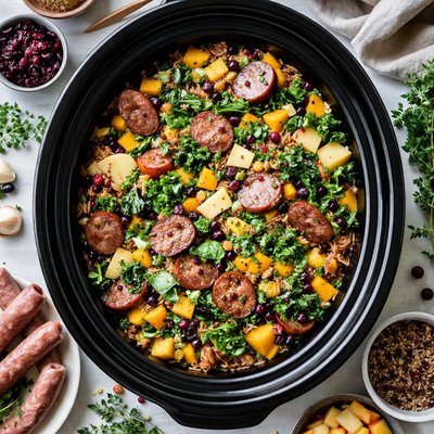 Image of Slow Cooker Autumn Sausage Casserole