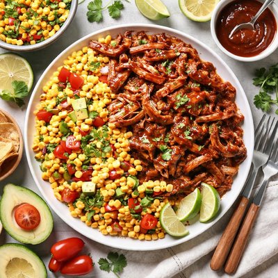 Image of Slow Cooker Barbecue Turkey with Corn Salad