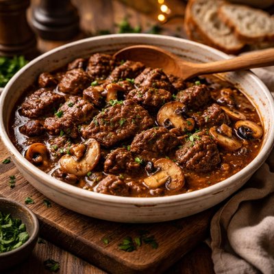 Image of Slow Cooker Beef and Mushrooms