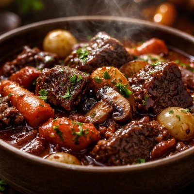 Image of Slow Cooker Beef Burgundy Australian Style