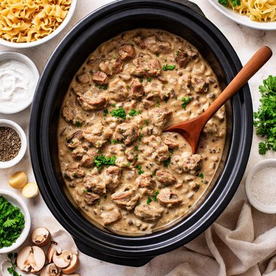 Image of Slow Cooker Beef Stroganoff