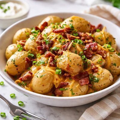 Image of Slow Cooker Cheesy Bacon Ranch Potatoes