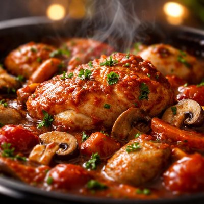 Image of Slow Cooker Chicken Chasseur