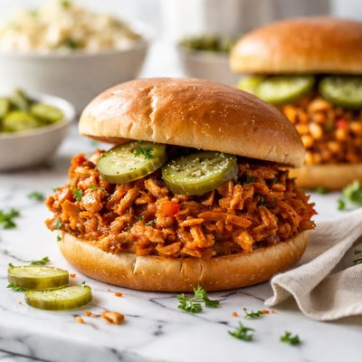 Image of Slow Cooker Chicken Sloppy Joes