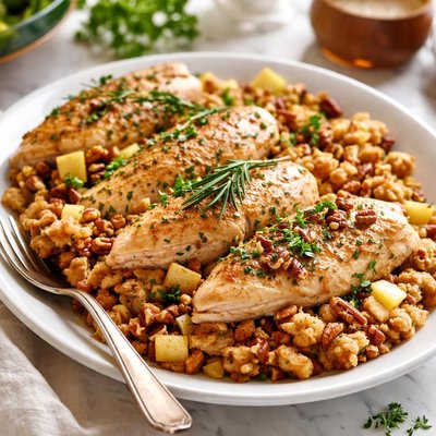 Image of Slow Cooker Chicken W Apple Pecan Stuffing