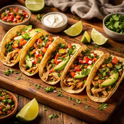 Image of Slow Cooker Cilantro Lime Chicken Tacos