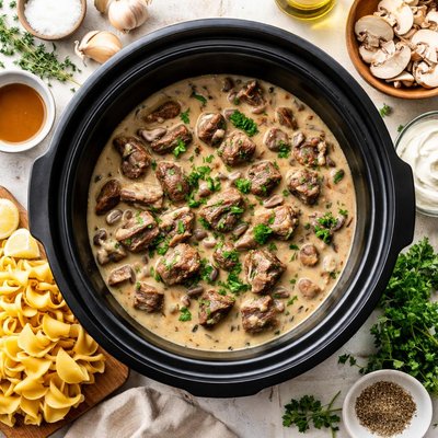 Image of Slow Cooker Creamy Beef Tips
