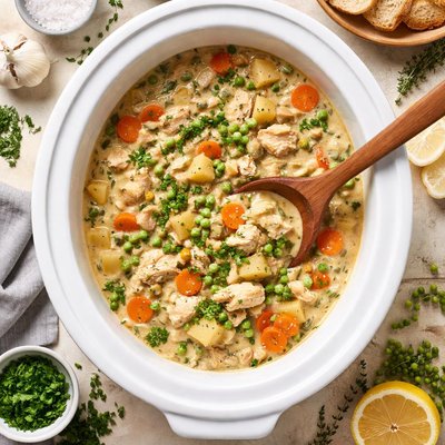 Image of Slow Cooker Creamy Herbed Chicken Stew