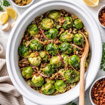 Image of Slow Cooker Dijon Brussels Sprouts