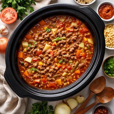 Image of Slow Cooker Hamburger Soup