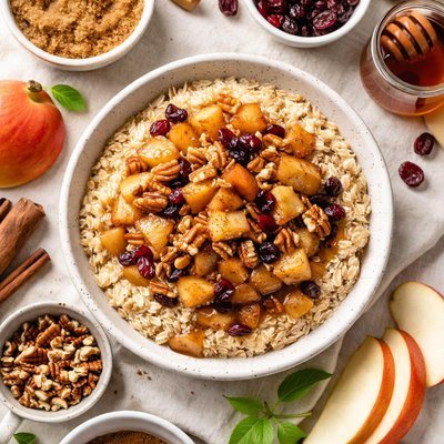 Image of Slow Cooker Overnight Steel Cut Oats with Apples