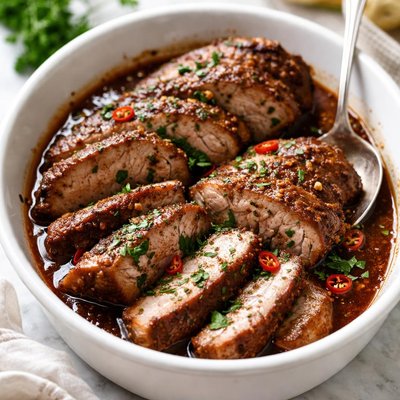 Image of Slow Cooker Pepper Pork Seared First