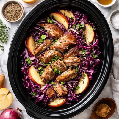 Image of Slow Cooker Pork and Red Cabbage