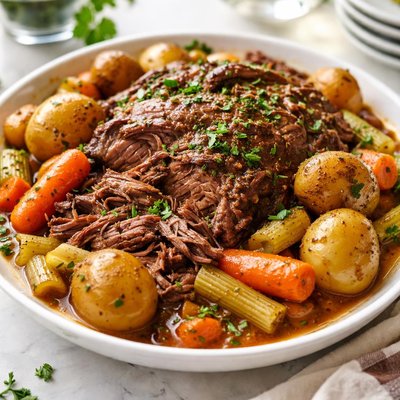 Image of Slow Cooker Pot Roast Without Onion Soup Mix