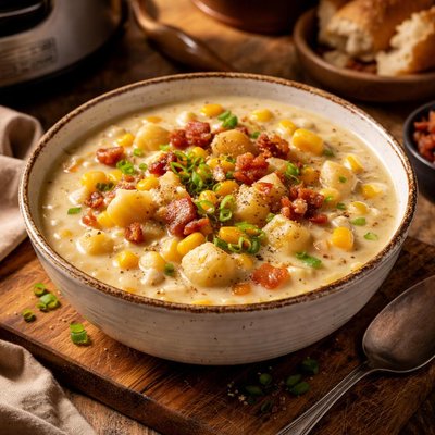 Image of Slow Cooker Potato and Corn Chowder