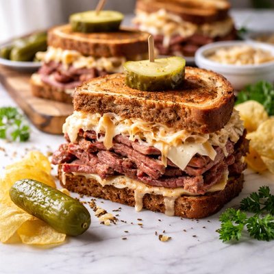 Image of Slow Cooker Reuben Sandwiches