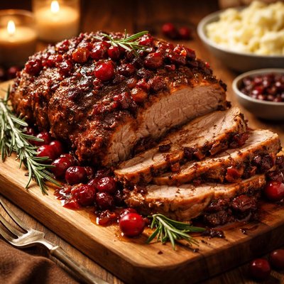 Image of Slow Cooker Savory Cranberry Pork Butt Roast