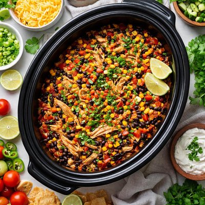 Image of Slow Cooker Southwestern Chicken and Beans