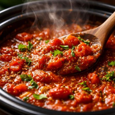 Image of Slow Cooker Stewed Tomatoes
