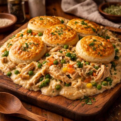 Image of Slow Cooker Upside Down Chicken Pot Pie