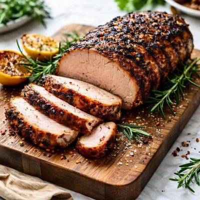 Image of Slow Roasted Pork Loin on the Grill