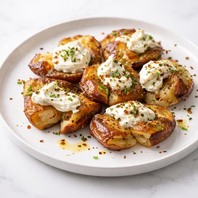 Image of Smashed Cream Cheese Potatoes