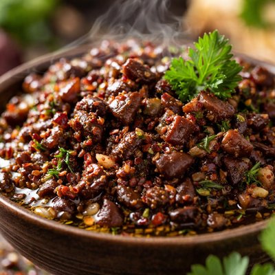 Image of Smashed Kalamata Olive Dip with Garlic and Herbs
