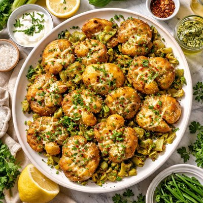 Image of Smashed Leek Potatoes