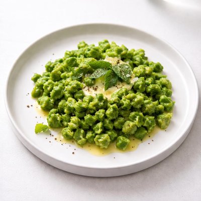 Image of Smashed Peas with Mint Butter