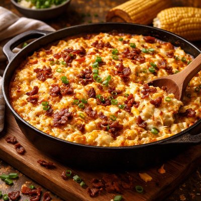 Image of Smoke Stack Cheesy Corn Bake