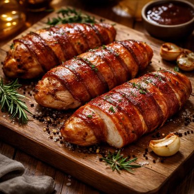 Image of Smoked Bacon Wrapped Chicken Breasts