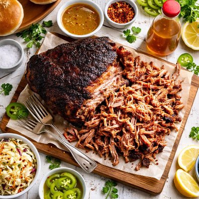 Image of Smoked Boston Butt with Carolina Vinegar Sauce
