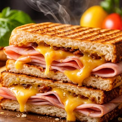 Image of Smoked Cheddar Ham Panini