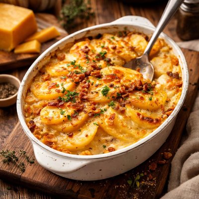 Image of Smoked Cheddar Scalloped Potatoes