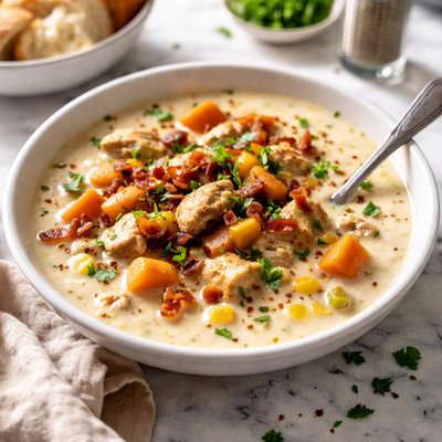 Image of Smoked Chicken and Sweet Potato Chowder