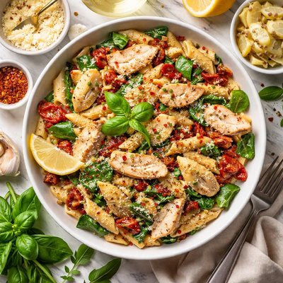 Image of Smoked Chicken Artichoke Pasta