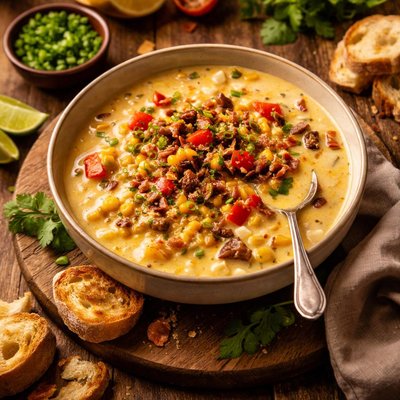 Image of Smoked Corn and Pepper Chowder