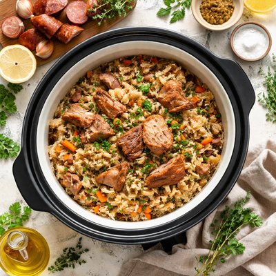 Image of Smoked Pork and Sauerkraut Crock Pot