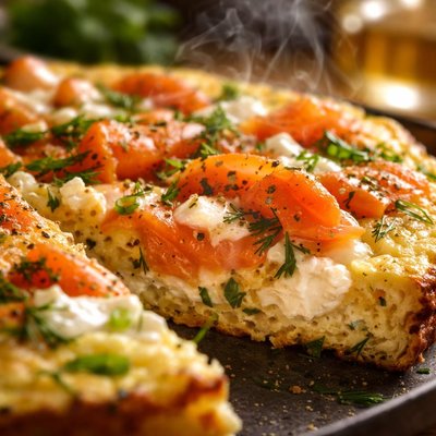 Image of Smoked Salmon and Cream Cheese Frittata