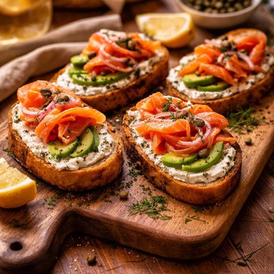 Image of Smoked Salmon Bruschetta