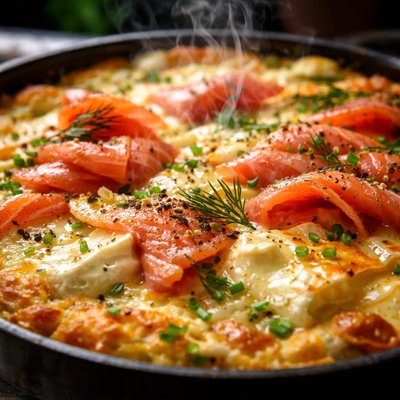 Image of Smoked Salmon Camembert Frittata
