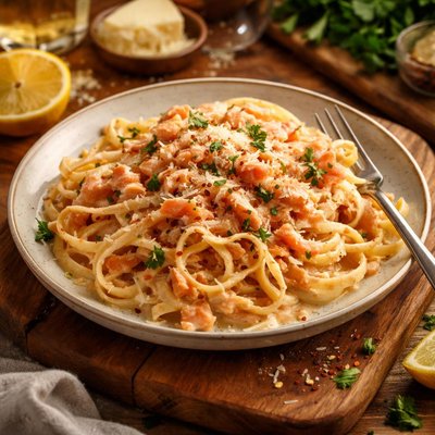 Image of Smoked Salmon in Vodka Cream Sauce