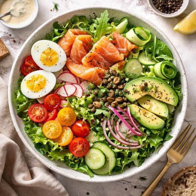 Image of Smoked Salmon Luncheon Salad Bowl
